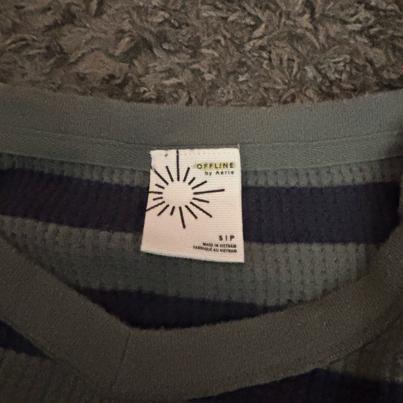 Aerie Comfy Striped Long Sleeve - Picture 3 of 3